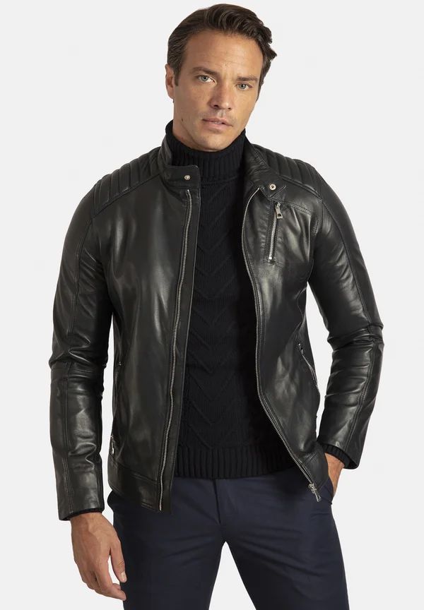 Lederjacke - black