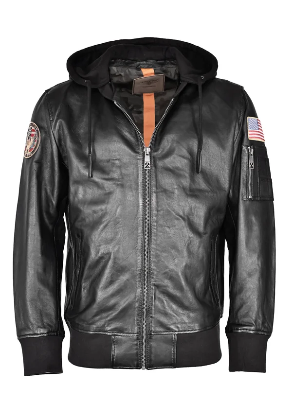 Lederjacke - black