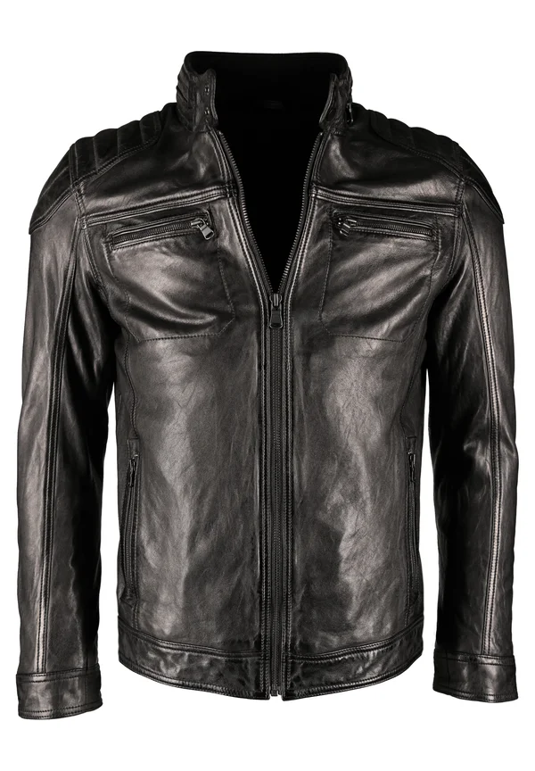 Lederjacke - black