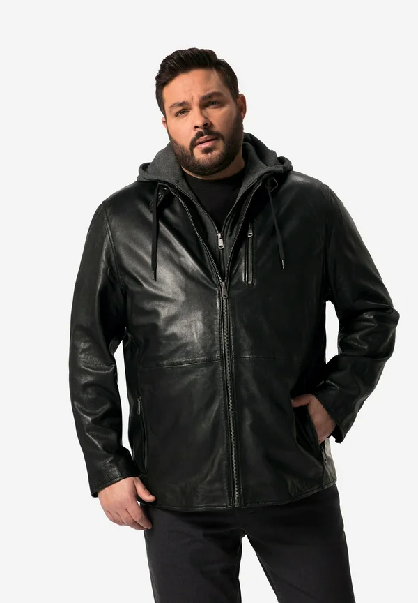 Lederjacke - black