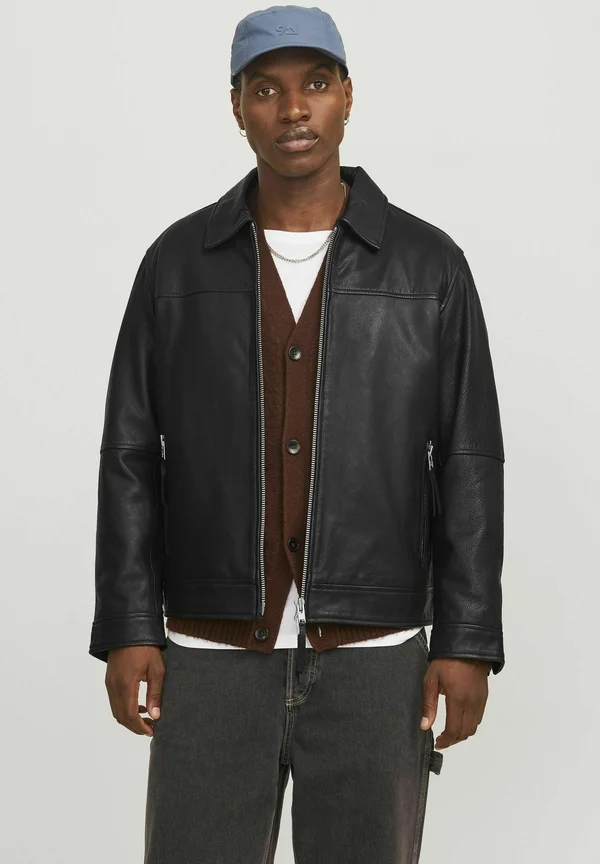Lederjacke - black
