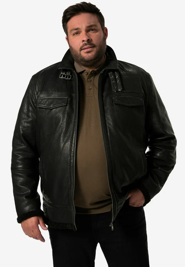 Lederjacke - black