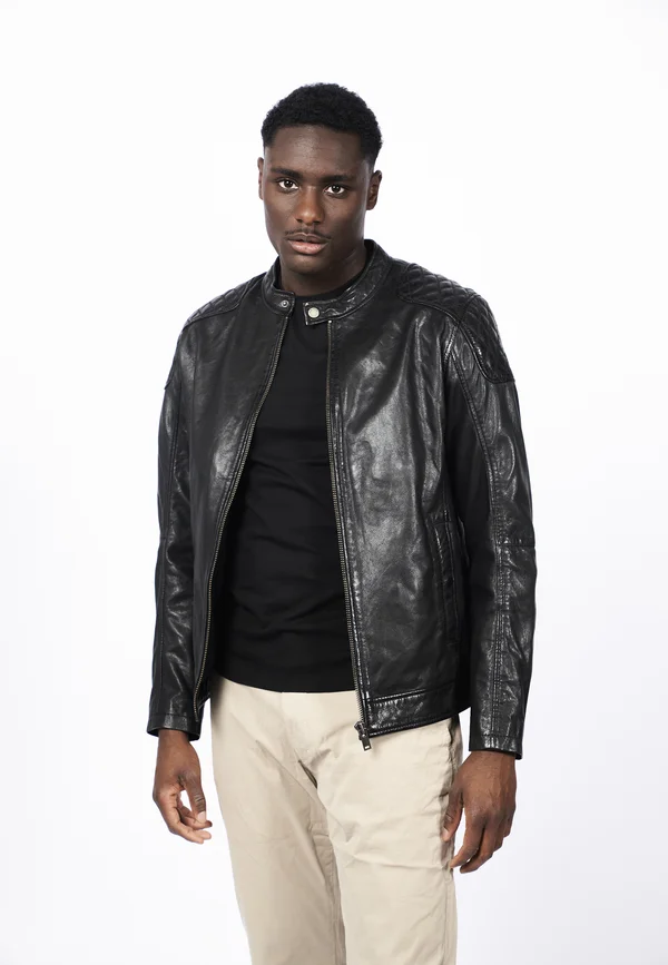 Lederjacke - black