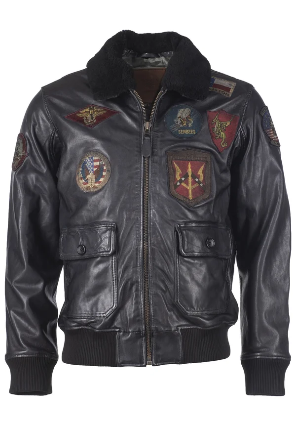 Lederjacke - black