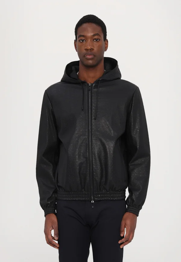Lederjacke - black