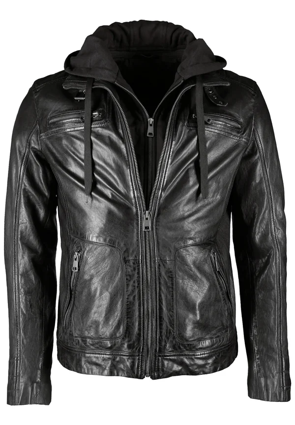 Lederjacke - black