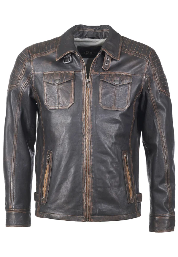 Lederjacke - black
