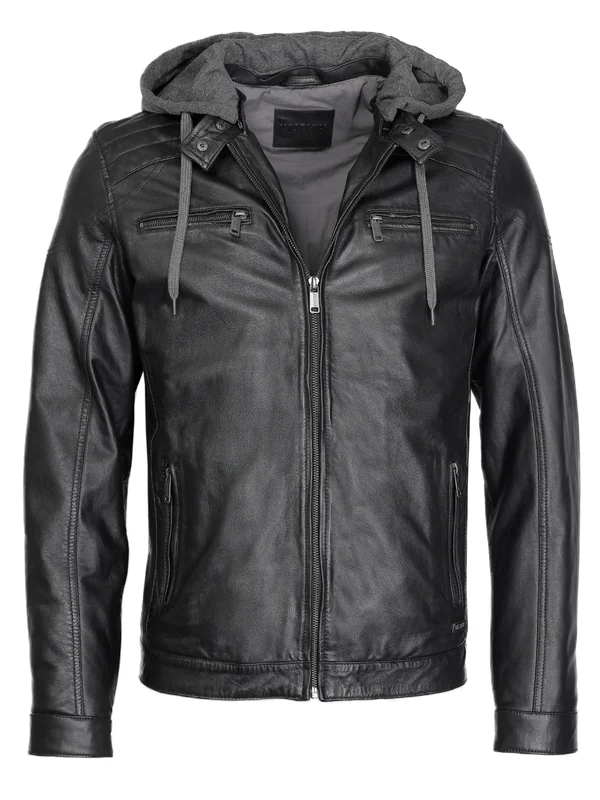 Lederjacke - black