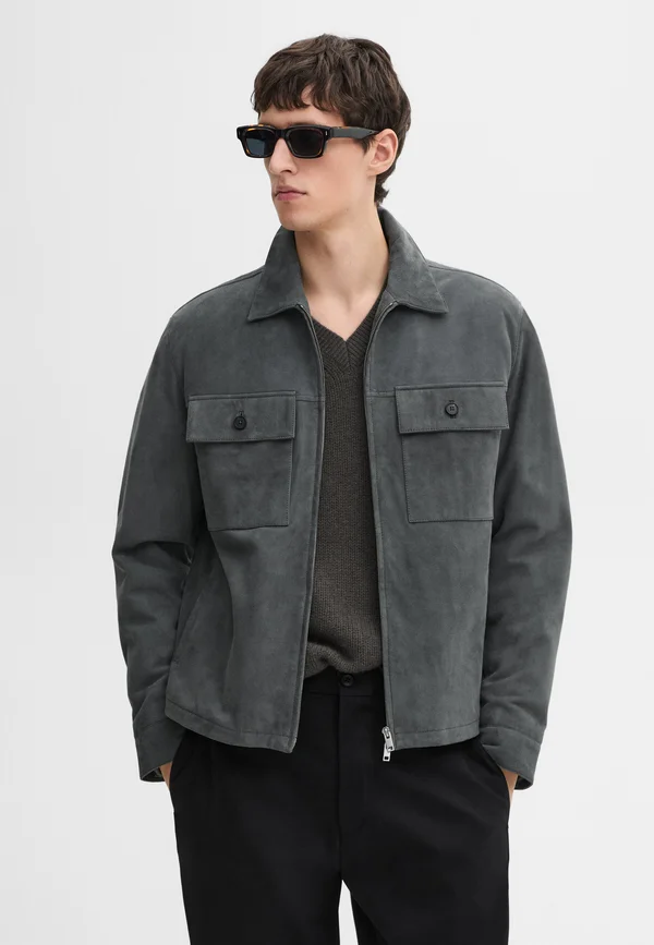 Lederjacke - blue