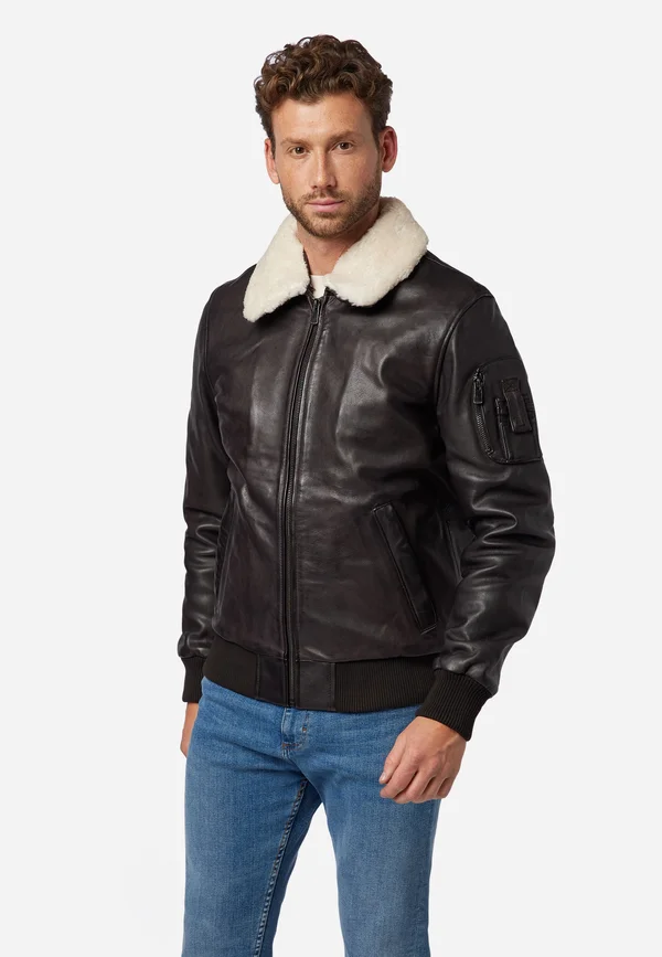 Lederjacke - braun