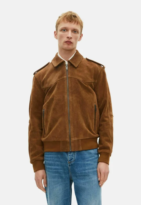 Lederjacke - camel