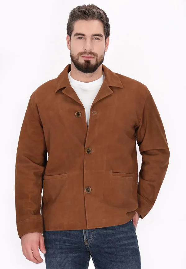Lederjacke - cognac