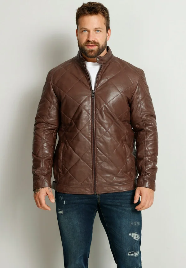 Lederjacke - cognac