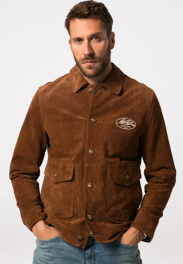 Lederjacke - copper brown