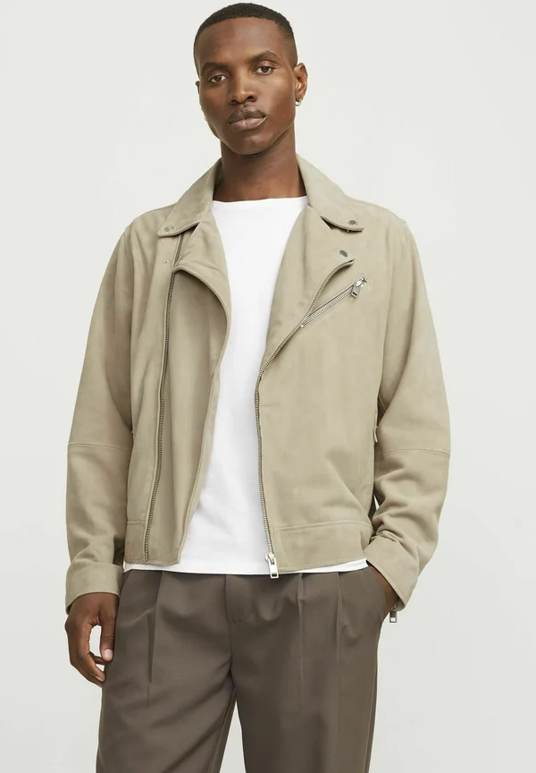 Lederjacke - greige