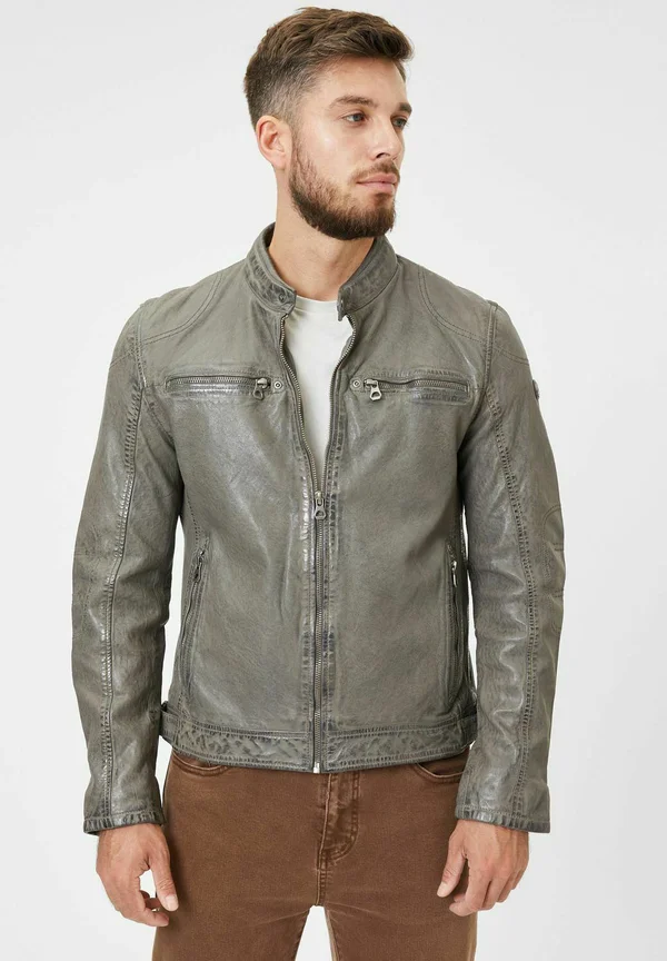Lederjacke - grey