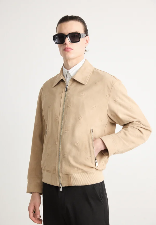 Lederjacke - light beige