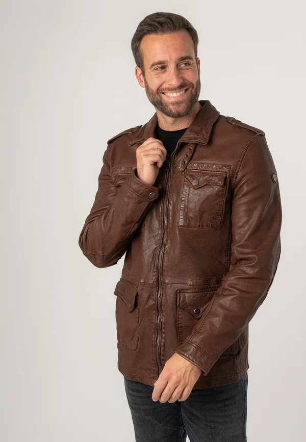 Lederjacke - light brown