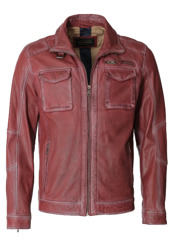 Lederjacke - red