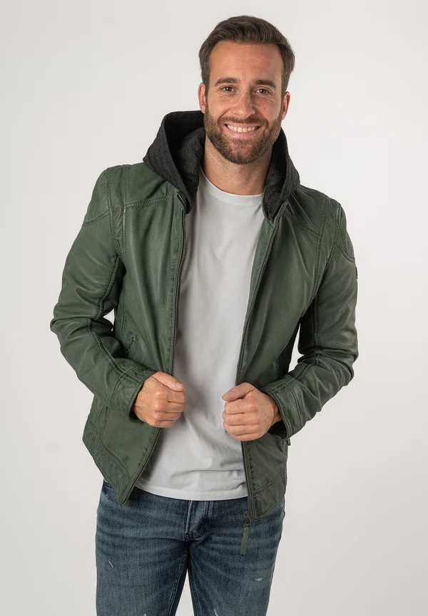 Lederjacke - sage