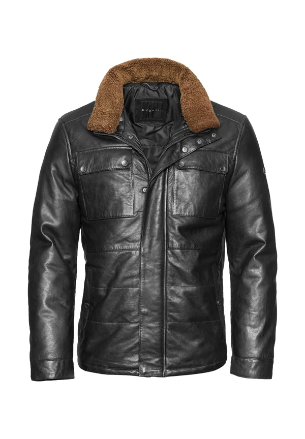Lederjacke - schwarz