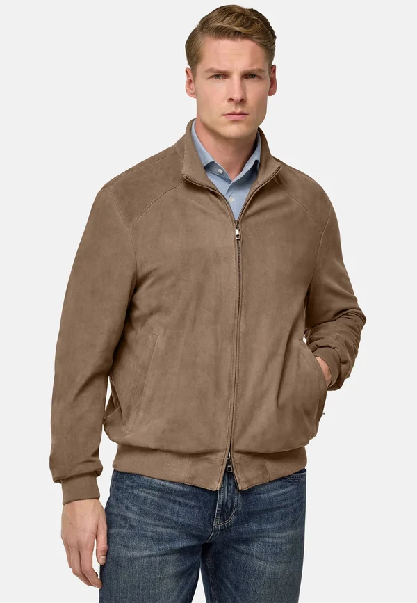 Lederjacke - taupe