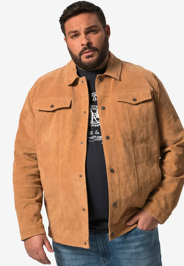 Lederjacke - tobacco brown