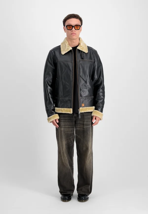 Lederjacke - vintage brown