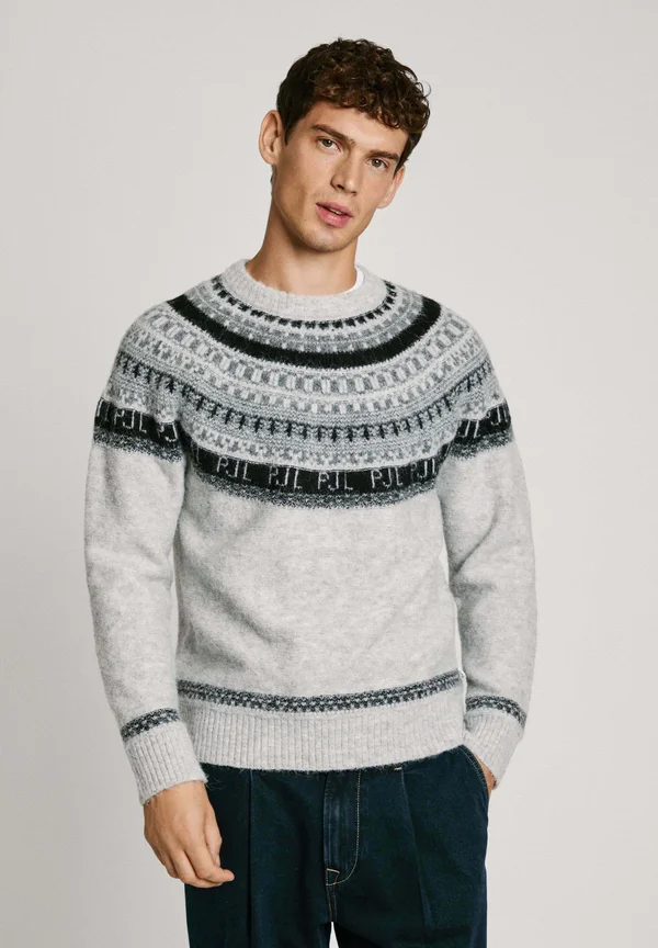 LENNOX - Strickpullover - light grey marl