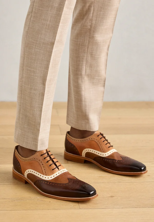 LEONARDO 21 - Schnürer - vegas/mid brown/wood/white/sand/tan/mid brown/rich tan/natural