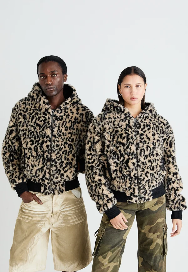 LEOPARD HOODED JACKET UNISEX - Winterjacke - multi-coloured