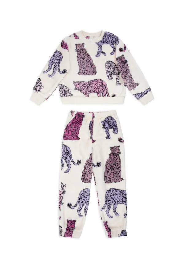 LEOPARD PRINT JOGGER - Nachtwäsche Set - off white