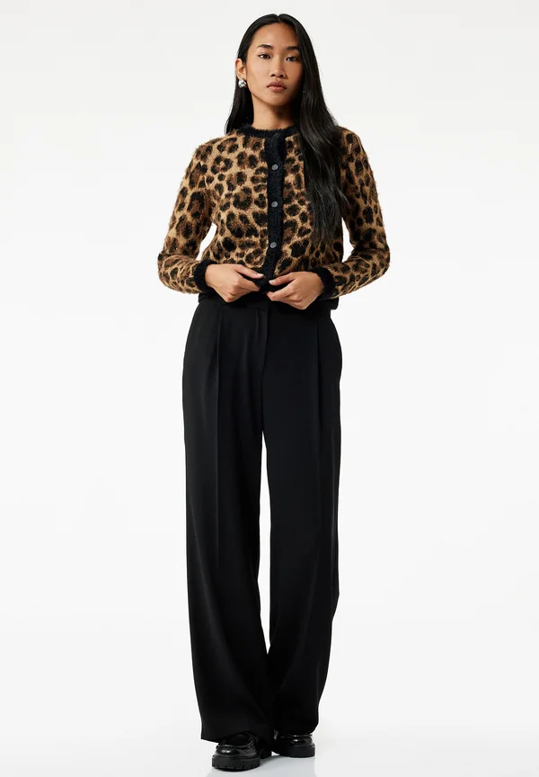 LEOPARD PRINTED - Strickjacke - mottled brown