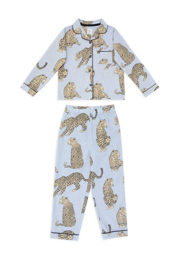 LEOPARD STRIPE SET - Nachtwäsche Set - blue