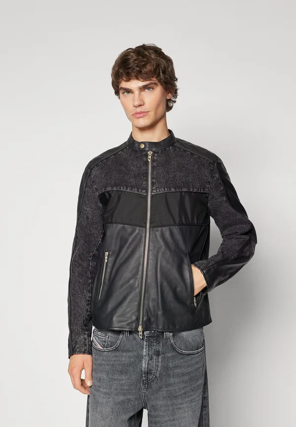 LEOPOL - Lederjacke - black