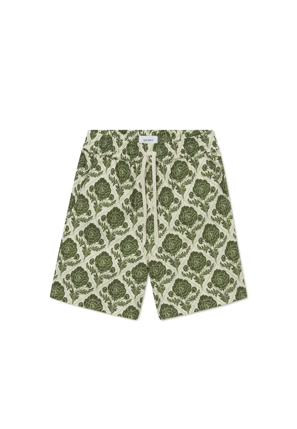 LESLEY FLOWER TILE - Shorts - vintage green/ivory