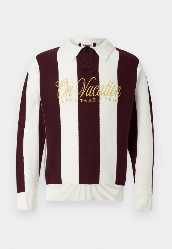LETS TAKE A TRIP STRIPED UNISEX - Strickpullover - burgundy