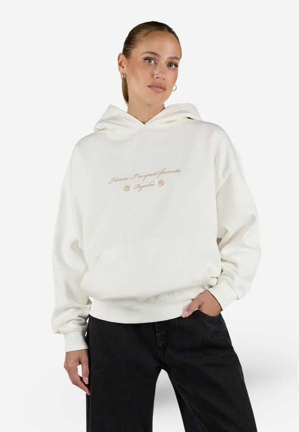 LEVADIA HOODIE - Sweatshirt - washed warm white