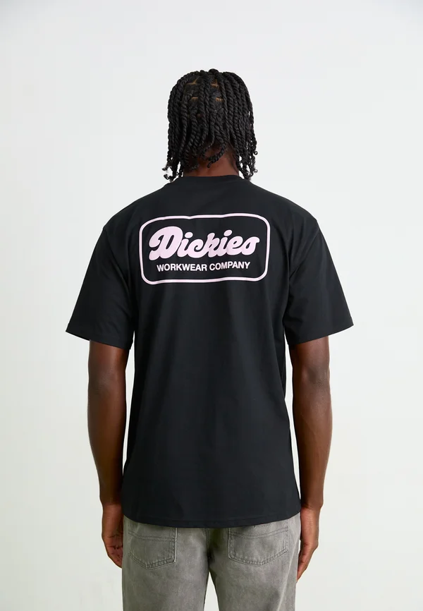 LEWISTOWN - T-Shirt print - black/pink