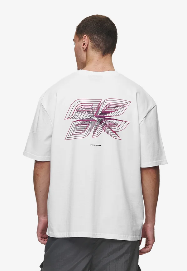 LEXING OVERSIZED TEE UNISEX - T-Shirt print - white
