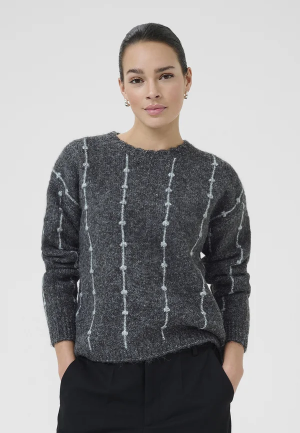 LIANNA - Strickpullover - dark grey melange