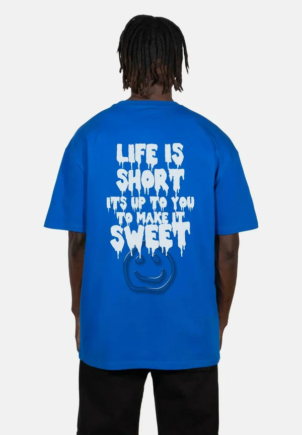LIFE IS SHORT - T-Shirt print - blue