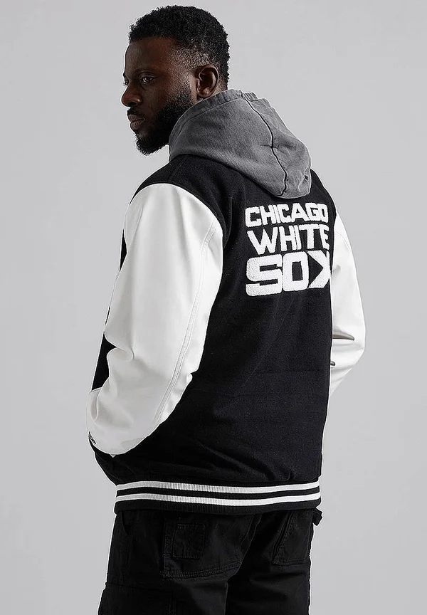 LIFESTYLE - CHICAGO SOX VARSITY - Bomberjacke - schwarzweiss