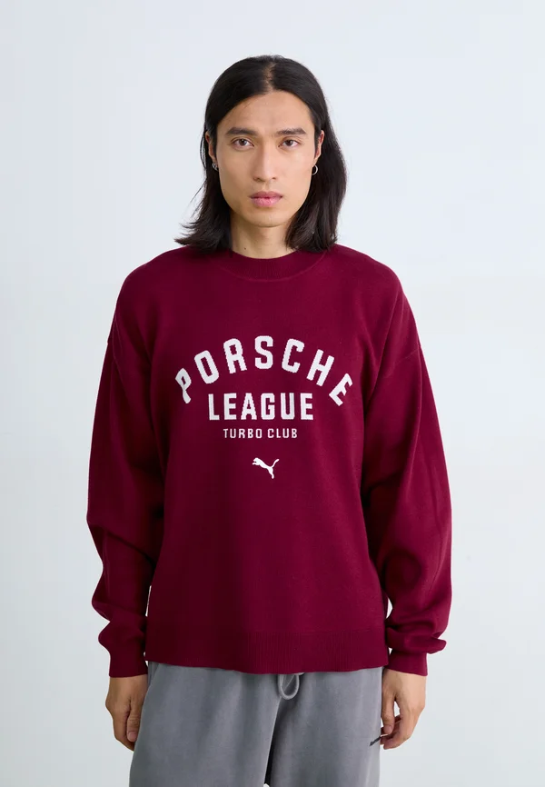 LIFESTYLE CREW NECK - Strickpullover - ruby shimmer