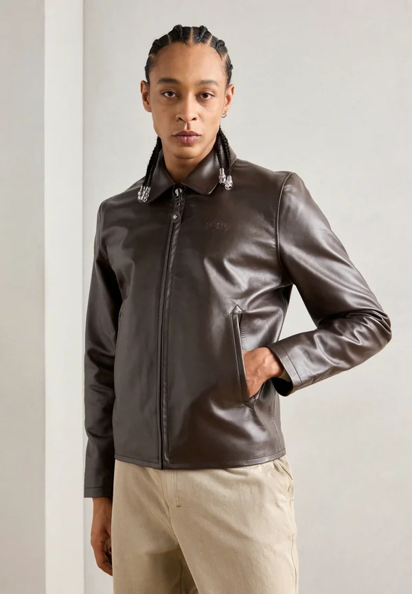 LIGHT - Lederjacke - brown