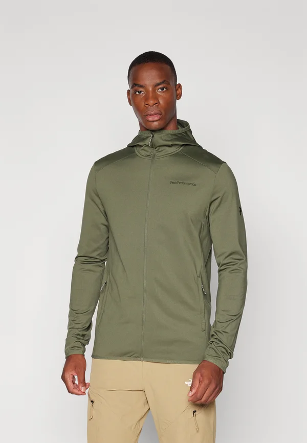 LIGHT ZIP HOOD - Fleecejacke - pine needle