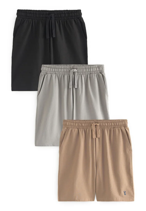 LIGHTWEIGHT 3 PACK STANDARD - Jogginghose - black grey tan brown