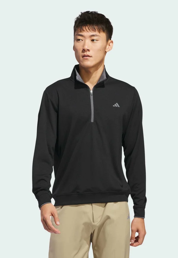 LIGHTWEIGHT HALF-ZIP - Strickpullover - black