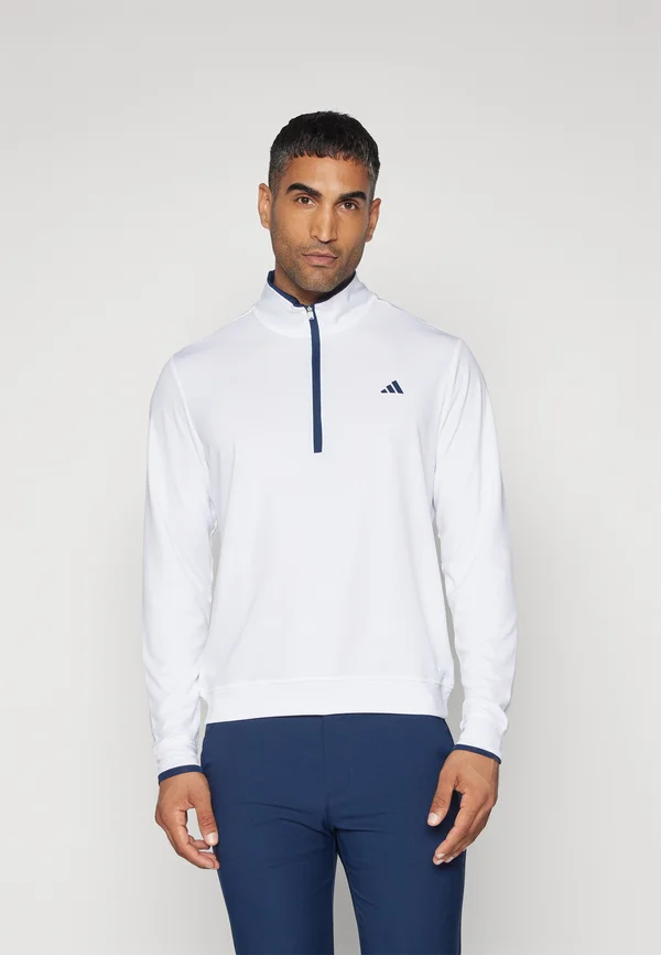 LIGHTWEIGHT HALF-ZIP - Strickpullover - white