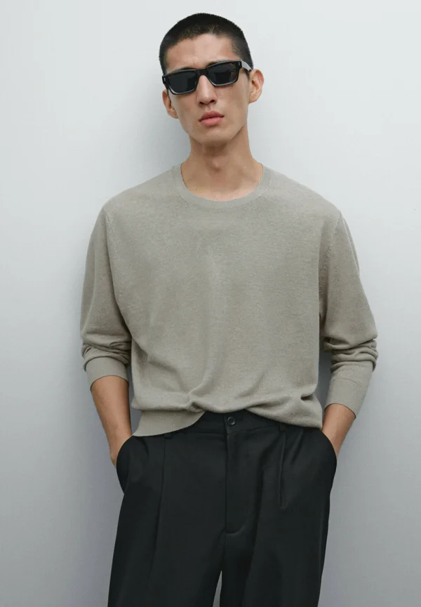 LIGHTWEIGHT   - Strickpullover - mottled beige